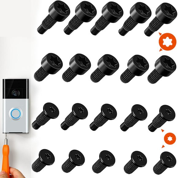 Tornillos para Timbre de Video HAO HELPER 20 piezas 4 juegos Negro