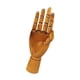thumbnail image 2 of Maniquí De Madera Modelo De Mano Mano Derecha Articulada Figura 10 Marrón, 2 of 5