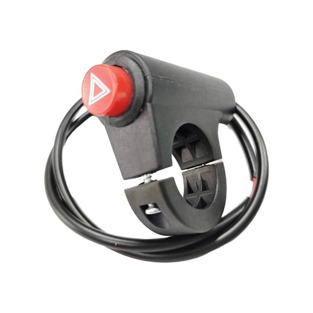 Interruptor de luz de emergencia para manillar de motocicleta, interruptor de luz de advertencia de emergencia, 7/8 "de fácil instalación, interruptor