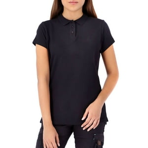 Polera Pique Quebec Manga Corta Negro Mujer