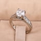 thumbnail image 1 of Elegant 925 Silver Plated Wedding Ring with 4 Claw Setting and 1.5 Ct Zircon - Perfect for Couple Engagement and Fine Jewelry, 1 of 5