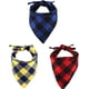 thumbnail image 2 of Paquete de 3 pañuelos clásicos a cuadros para perros, bufandas, baberos triangulares, accesorios de decoración para disfraces de mascotas, perros pequeños, medianos y grandes, gatos y mascotas., 2 of 7