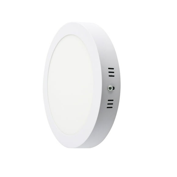 Sobrepuesto Led Redondo Marco Blanco 18w Luz Calida