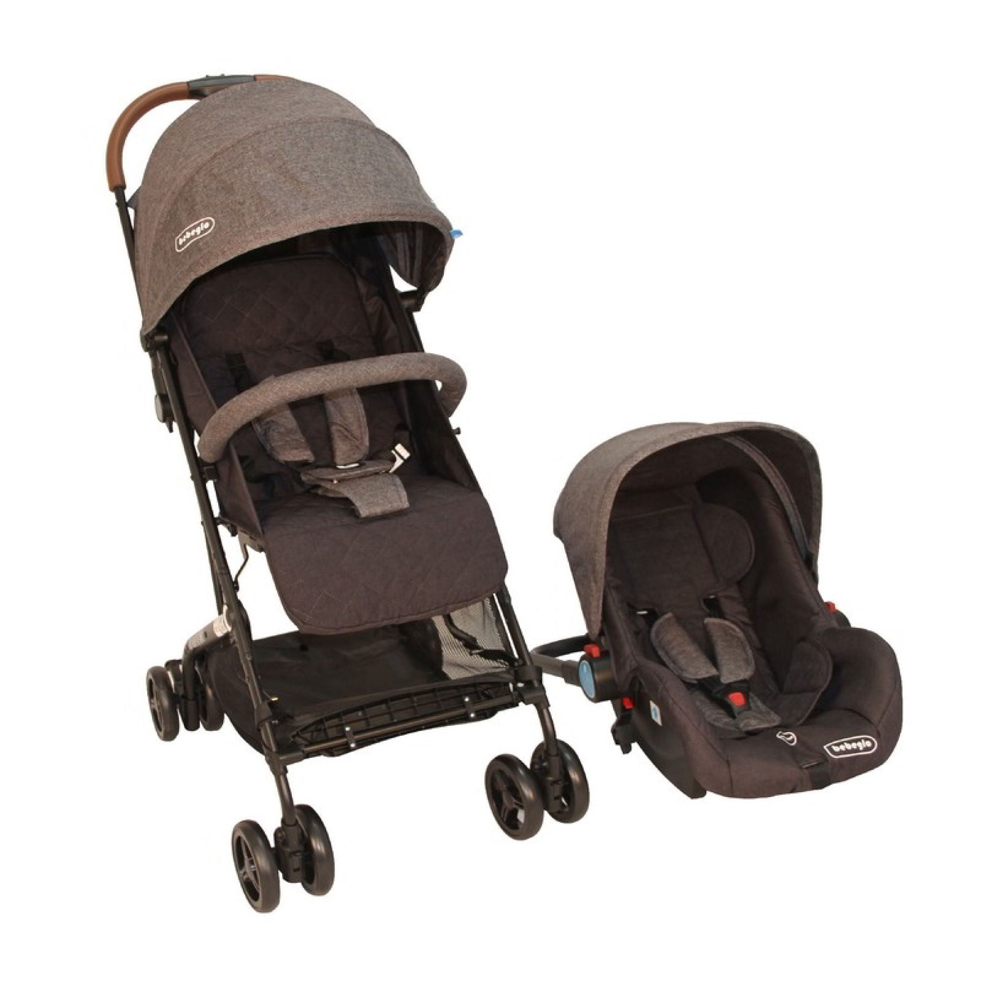 Coche Bebé Travel Compacto Gris