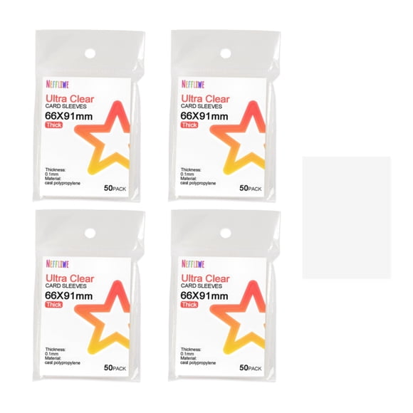 Fundas transparentes para tarjetas fotográficas Neffliwe, 200 piezas (66 x 91 mm)