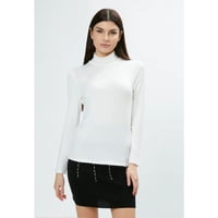 Likeshop - Camiseta Mujer Elasticada Forro Polar Cuello Beatle 4219