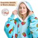 thumbnail image 4 of Manta portátil con capucha Yescool Fries, franela, forro polar sherpa, 4 of 7