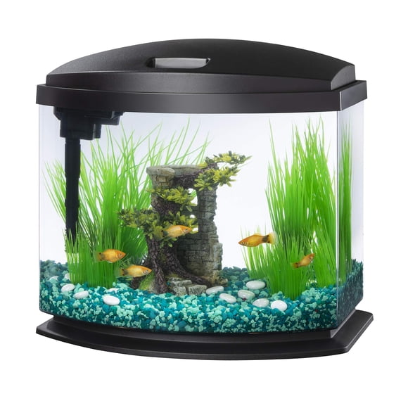 MiniBow LED Aquarium Aqueon, tamaño pequeño, 19 litros, con SmartClean Black