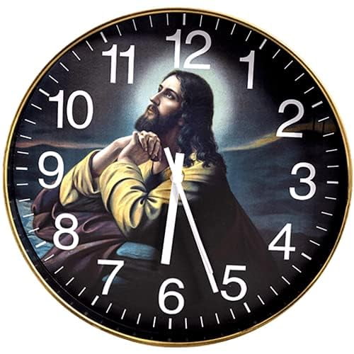Genérico - Reloj De Pared The Prayer Clock 12, Dorado, Con La Palabra De Dios Hablada