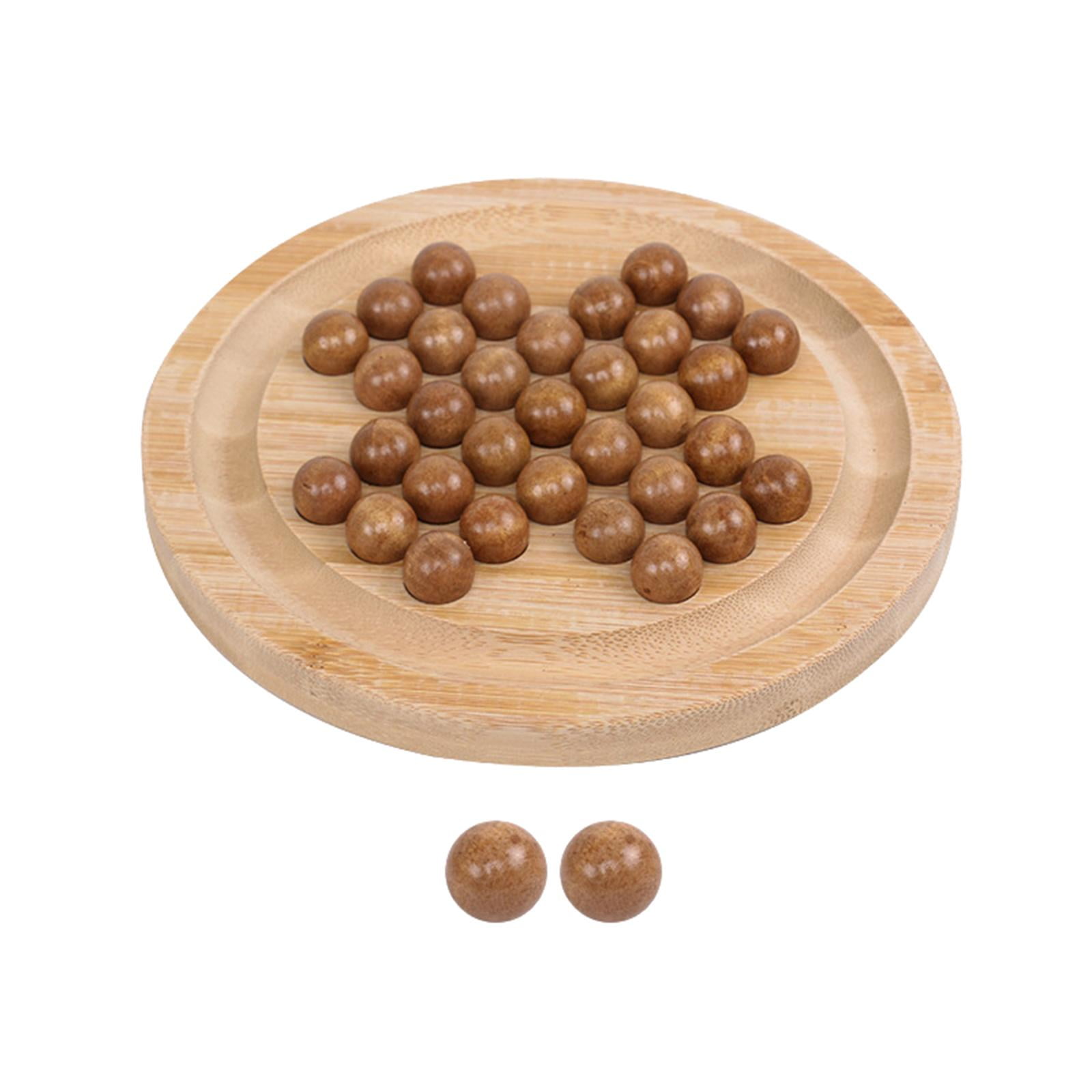 Bothyi - Juego De Mesa De Solitario Con Clavija De Madera, Juego De Mesa De Ajedrez De Independencia Para Niños, Diámetro De 180mm