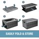 thumbnail image 5 of Contenedores de almacenamiento CleverMade plegables con tapas, 62 litros, paquete de 3, color piedra, 5 of 8
