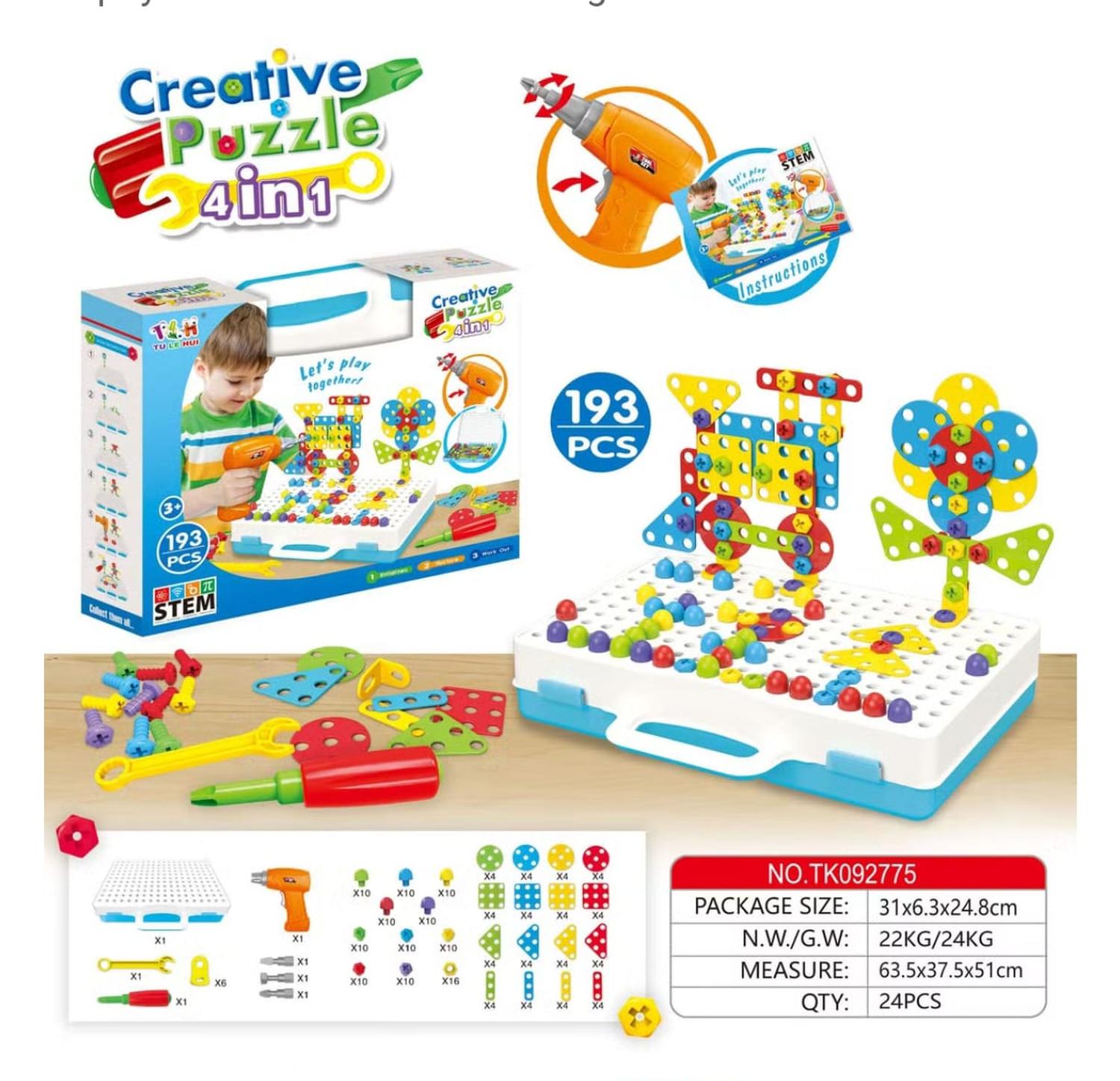 Genérico - Maleta Interactiva De Herramientas Para Niños 193 Piezas Blanco