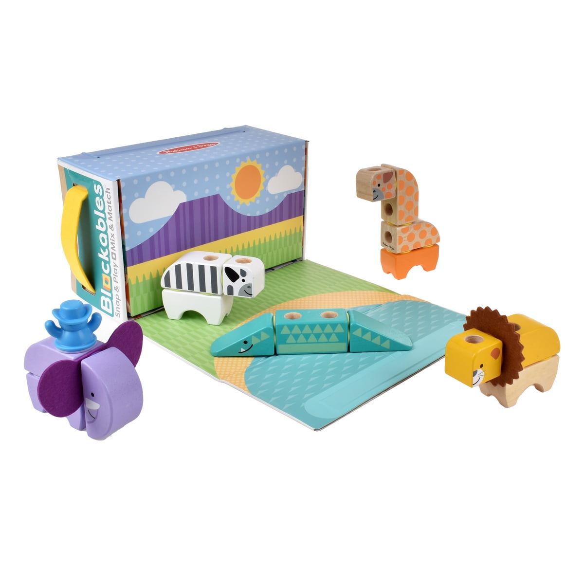 Melissa & Doug - Set De Bloques Animales Sel Safari Melissa And Doug
