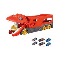 Bothyi - Dinosaur Hauler Track Toy Novedad Para Niños De 3 Años Regalo De Cumpleaños Rojo