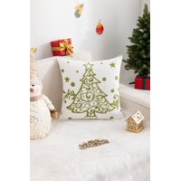 Todo Hogar Santiago De Chile - Cojín Navideño Con Diseño Bordado - D06