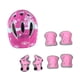 thumbnail image 5 of Kit de 7 cascos de bicicleta para niños, rodilleras, coderas y muñequeras, accesorios para sombrero, casco de patinaje para niños, monopatín para exte Rosa, 5 of 5