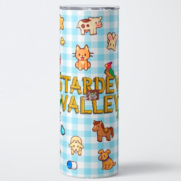 Mug Termo 600ml - Diseño Stardew Valley Farm Life Gingham