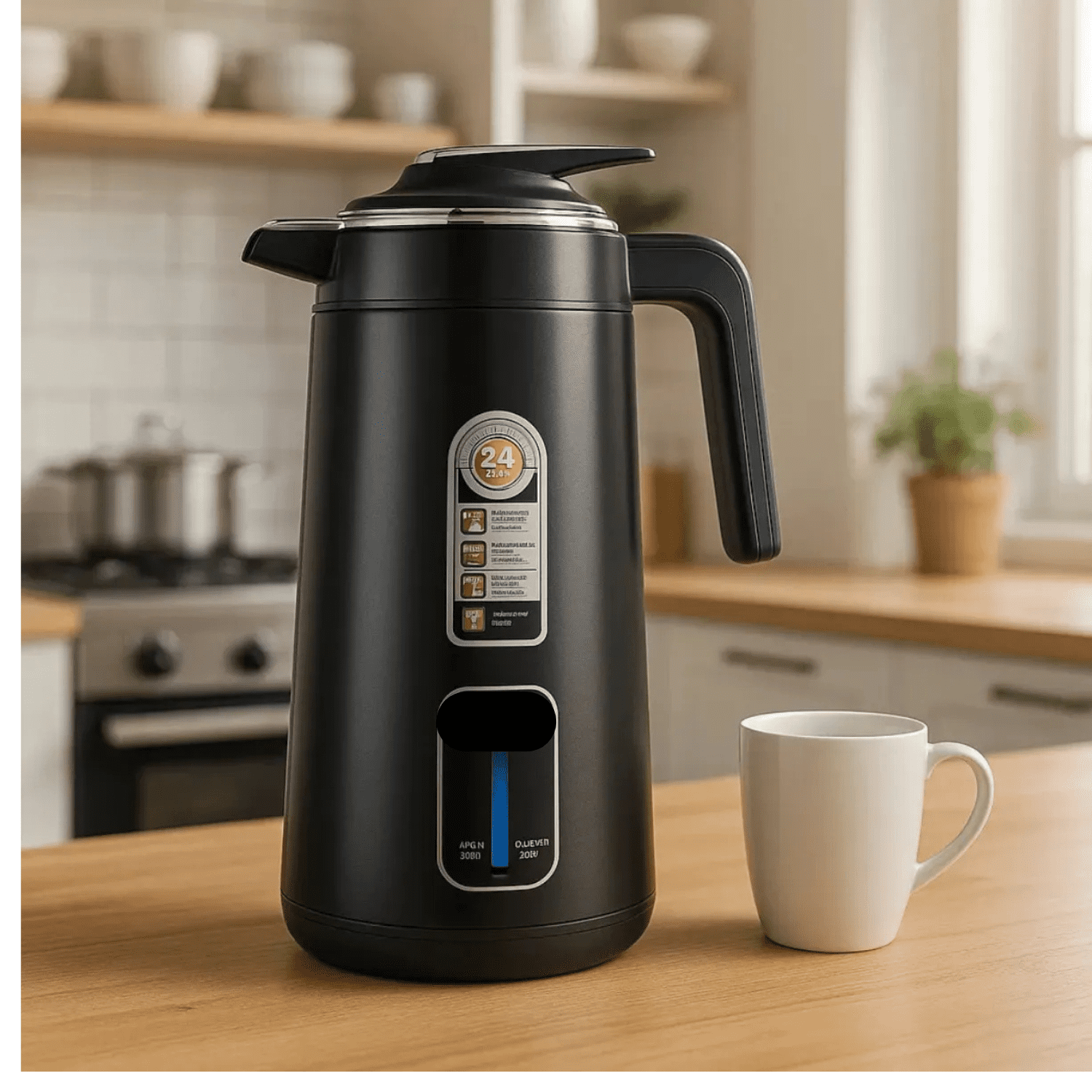 Genérico - Hervidor Eléctrico Y Termo 2 En 1 Ys-510 | Capacidad 2.5l Negro