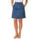 thumbnail image 1 of INSPIRE CHIC Falda de Mezclilla para Mujer Regreso a Clases Línea A Cintura Alta Botones al Frente Falda Casual de Jean Azul M, 1 of 8