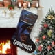 thumbnail image 1 of Gárgolas Tema: Calcetines de Navidad, fino lino blanco para colgar en escaleras y chimenea, decoración navideña para el hogar, regalo de Navidad. 45cm × 32cm, 1 of 5