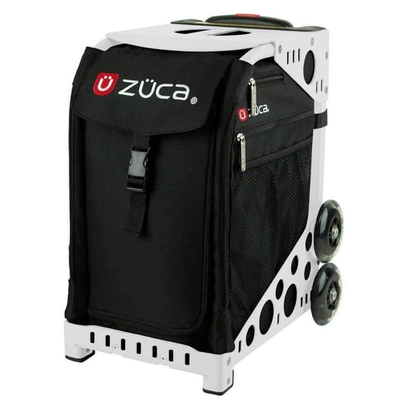 Bolsa ZUCA Obsidian con marco blanco, ruedas parpadeantes de 300 libras