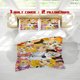 thumbnail image 1 of 3pcs Classic Animation "Versailles Rose" Multi Character Retro Collage Theme Bedding Set Duvet Cover and Pillowcases, 1 of 5