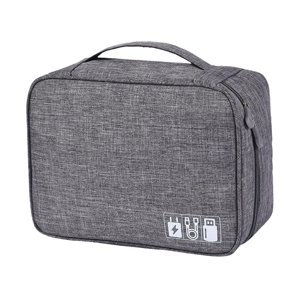 Bothyi - Power Bank - Estuche Rígido Para Almacenamiento De Cables De Datos, Lentes, Color Gris