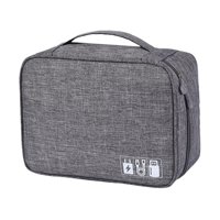 Bothyi - Power Bank - Estuche Rígido Para Almacenamiento De Cables De Datos, Lentes, Color Gris