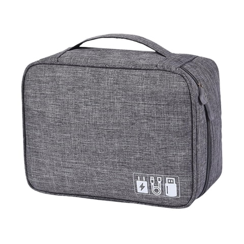 Bothyi - Power Bank - Estuche Rígido Para Almacenamiento De Cables De Datos, Lentes, Color Gris