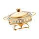 thumbnail image 1 of Olla Calentadora De Comida Para Buffet, Plato De Frotamiento De 2L, Juego De Buffet Para Fiestas Navideñas, Catering, Dorado, 1 of 5