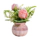thumbnail image 4 of Florero de cerámica con forma de rosa Artificial en maceta, adorno de bonsái de 8 pulgadas de alto, centro de mesa para decoración interior de granja,, 4 of 5