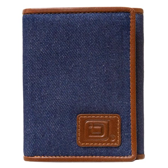 Cartera Tríptica ID Stronghold con Protección RFID de Cuero