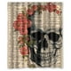 thumbnail image 1 of Cortina de ducha de calavera con ganchos, tamaño 60 x 72 pulgadas, 1 of 3