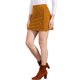 thumbnail image 4 of INSPIRE CHIC Falda de Mujer Regreso a Clases Pana Cintura Alta Botón Decorativo Falda Línea A Mini Camel L, 4 of 6