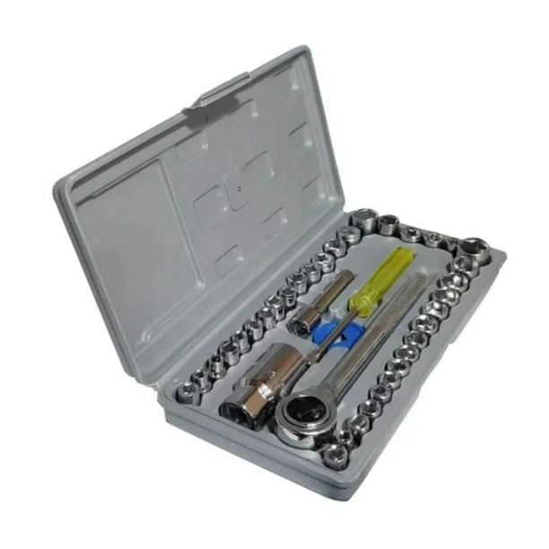 Set Caja Juego Dados 40 Piezas 1/4-3/8 Chicharra Auto | Lider