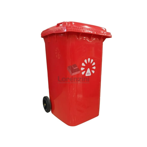 Basurero 240 lts rojo