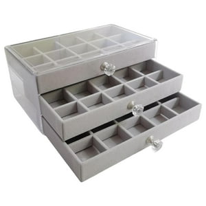 Genérico - Caja De Joyería Con Soporte Para Exhibición De Pendientes, Franela Para Mujeres Y Niñas