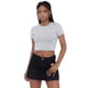 thumbnail image 1 of Polera Mujer Manga Corta Crop Gris Melange Corona, 1 of 5
