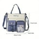 thumbnail image 2 of Preppy Style Crossbody Bag, Pockets Front Shoulder Bag, Casual Nylon Student School Bag, 2 of 5