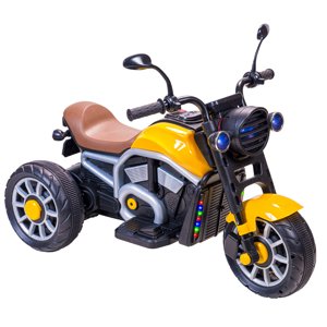 Mundo Online - Moto Eléctrica Para Niños Motocicleta Clásica Luz Y Sonidos Amarilla