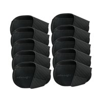 Magideal - 10 Piezas Fundas Para Cabezas De Hierro De Golf, Funda Para Cabeza De Club De Golf Pu Antiarañazos Fundas Para Cabezas De Golf Ligeras Equipo De Entre S Negro