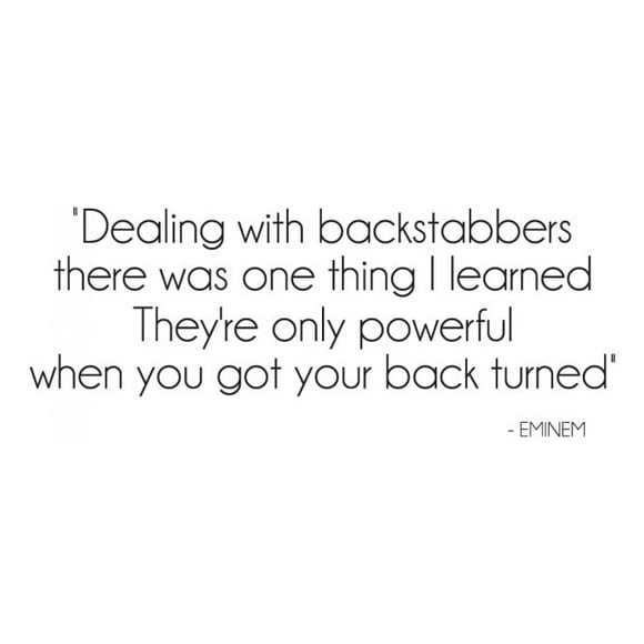 Decomural Backstabber Eminem Song Lyric WS-40944