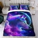 thumbnail image 4 of Lobo Galáctico Conjunto de sábanas temático, trío de piezas, cómodo y amigable con la piel, diseño único, regalo de decoración para el hogar para familiares, amigos y fans,140cm *210cm, 4 of 6