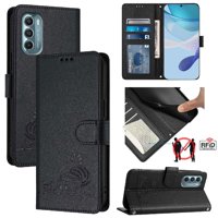 Funda Tipo Cartera Foxdock Para Motorola Moto G Stylus 2022 5G Con Soporte, Ranuras, Rfid, Diseño De Gato