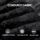 thumbnail image 3 of Cloud Sofa,Corduroy Fabric,Deep Seat Couches,Double-layer design,Removable Cushion,No Assembly, DIY Combination for Living room, Bedroom,Conference room ,Apartment,Black, 3 of 3