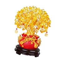 Bothyi - Año Nuevo Chino Árbol Del Dinero Adorno En Maceta Escritorio Lucky Para Tienda Interior Rojo 19Cmx25Cm