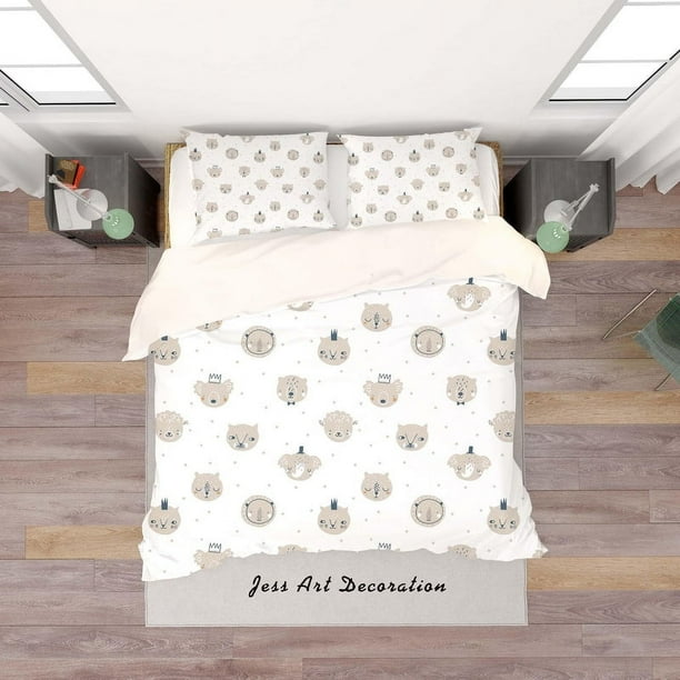 Milsleep Set De Funda De Edredón 3D Animal De Dibujos Animados
