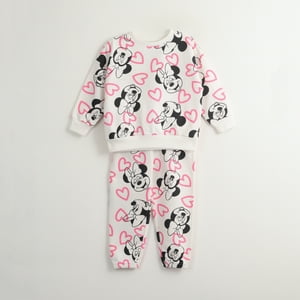 Conjunto Buzo Niña Minnie Full Of Hearts Blanco Disney