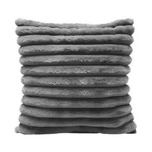 Genérico - Pack 2 Fundas De Cojín Super Suave Líneas Decoración 43X43 Cm Color Gris