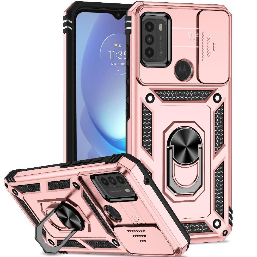 Estuche Gangxun Para Motorola Moto G50, Soporte Giratorio 360°, Estilo Mecánico Y Magnético